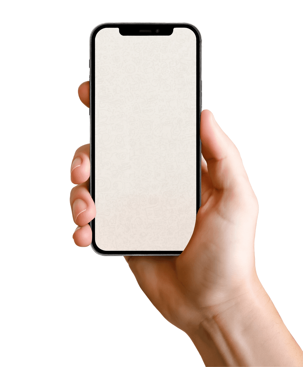 Mano sosteniendo teléfono con reseñas de WhatsApp